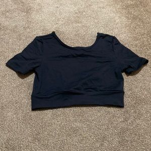 2/$20 Tight Cropped Black Workout Top